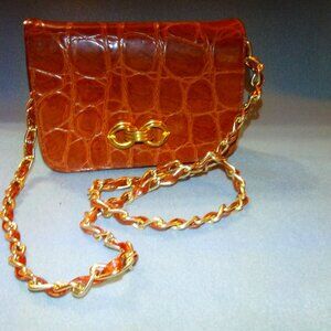 Subissati- Italy- Crocodile Leather Evening Bag